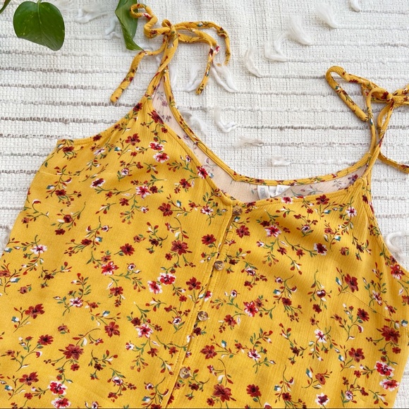 Sky and Sparrow yellow floral mini summer dress - Picture 7 of 10